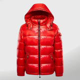 Neue Glänzende Damen Daunenjacke – Rot