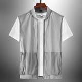 Freddie - Herren-Mesh-Weste – Grau
