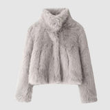 Maisie - Jacke aus Kunstpelz für Frauen – Grau