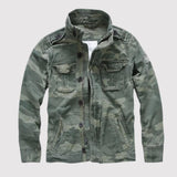 Basil - Retro-Jeansjacke mit mehreren Taschen – Grün