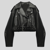 Eloise - Lederjacke für Frauen – Schwarz