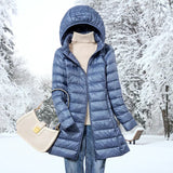 Henriette – Ultraleichte Daunen Herbst Jacke – Blau