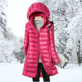 Henriette – Ultraleichte Daunen Herbst Jacke – Fuchsia