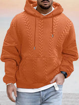 Texturierter, weit geschnittener Kapuzenpullover -  DOMI – Orange