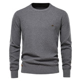 Unifarbener Pullover für Männer - GREG – Grau