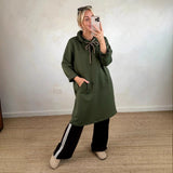Dalen™ Hoodie im Kleidstil mit Urbanem Design – Grün