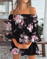 Carmelia – Stilvolles schulterfreies Minikleid – Schwarz