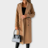 Junelle – Eleganter Mantel – Khaki