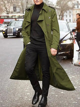 Eleganter winter-trenchcoat für herren – kramer – Armeegrün