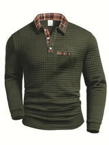 ALBERT | GESTREIFTES POLOSHIRT – Olivgrün