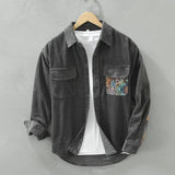 THEO I ZERRISSENES LANGARMLIGES HEMD – Grau