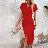 Festliches Midikleid für Damen | Hochzeitsgast – Rot