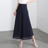 Riviera Eleganz™ Weite Hose mit Überwurf – Marineblau