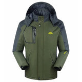 Herren-Skijacke mit Kapuze | Winter-Oberbekleidung – Armeegrün