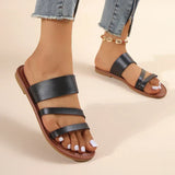 Tabitha | Leicht Verstellbar Sandalen – Schwarz