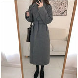 Damen-Mantel mit taillenband | Wintertauglich – Grau