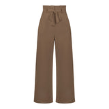 Elodie - Elegante Damenhose mit weitem Bein – Khaki
