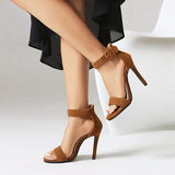 Sienna | Knöchelriemen Gepolstert Sandalen – Braun
