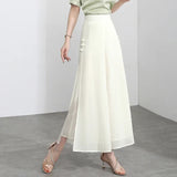 Riviera Eleganz™ Weite Hose mit Überwurf – Apricot