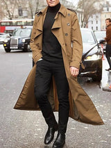 Eleganter winter-trenchcoat für herren – kramer – Khaki
