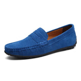 Hudson™ Penny Loafer Mokassin aus Weichem PU-Leder mit Klassischem Penny-Riemen - Slip-On Design – Hellblau