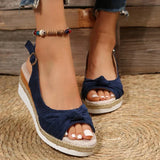Charlotte | Leicht Verstellbar Sandalen – Blau