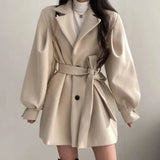 Trenchcoat Damen Kurz Modern | Oversized Elegant – Beige