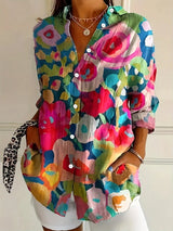 Camila | Allover-Muster Bluse – Mix