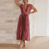 Hedwig | Elegantes Damenkleid – Ziegelrot