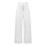Elodie - Elegante Damenhose mit weitem Bein – Weiß