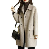 Lorilee - eleganter wintermantel – Beige