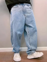 Herren Baggy Jeans | Übergröß – Hellblau