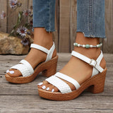 Kennedy | Knöchelriemen Leicht Sandalen – Weiß (Fast ausverkauft)