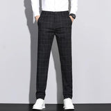 Herren-Hose mit linienmuster | strukturierter stil – Schwarz