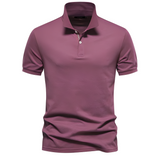 Alfred - Stilvolles Herren-Polo mit kurzen Ärmeln – Violett