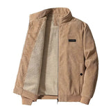 Udo - Cordjacke mit Fleecefutter – Khaki
