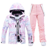 Damen Winter Skianzug | Jacke und Hose – Lila / Rosa