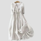 Morges | Kleid mit Hemdkragen und eleganter Silhouette – Beige