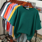 Rhoswen – Übergroßes Baumwoll-T-Shirt – Grün