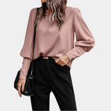 Sabine | Zeitlose Eleganz Langarmbluse – Rosa
