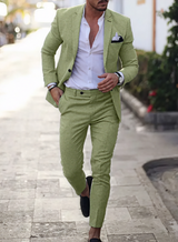 John - Herrenanzug im Slim Fit – Grün