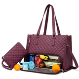 Isolierte 2-in-1 Handtasche – Stilvolle Thermotasche für Damen – Burgundisch