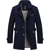 Bjorn - Langer Herren Regenmantel – Blau