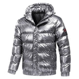 Wattierte winterjacke für herren – lars – Silber