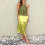 Lyraia – Stilvolles, leuchtendes Ombré-Kleid – Hellgrün