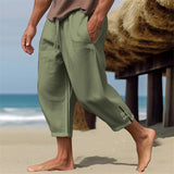 Erich – Bequeme Leinenhose Mit Elastischem Bund Für Den Sommer – Grün