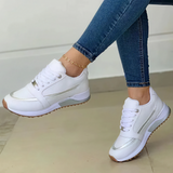 Valentina - Sneaker mit Wedge-Absatz – Weiß