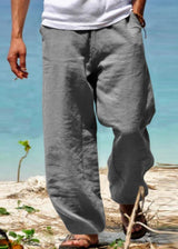 Salvatore- Bequeme Strand Hosen – Grau