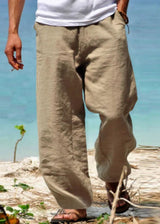 Salvatore- Bequeme Strand Hosen – Khaki