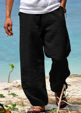 Salvatore- Bequeme Strand Hosen – Schwarz